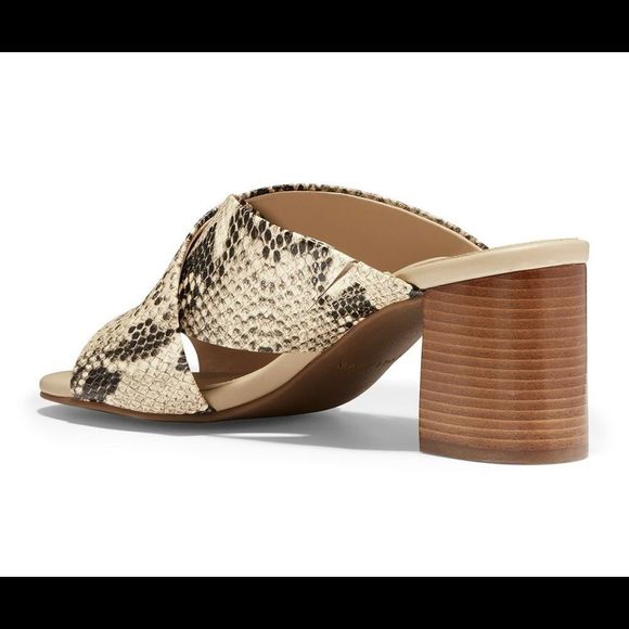 Cole Haan Dakota Crosscross Mule Sandal Snakeskin - Picture 4 of 9